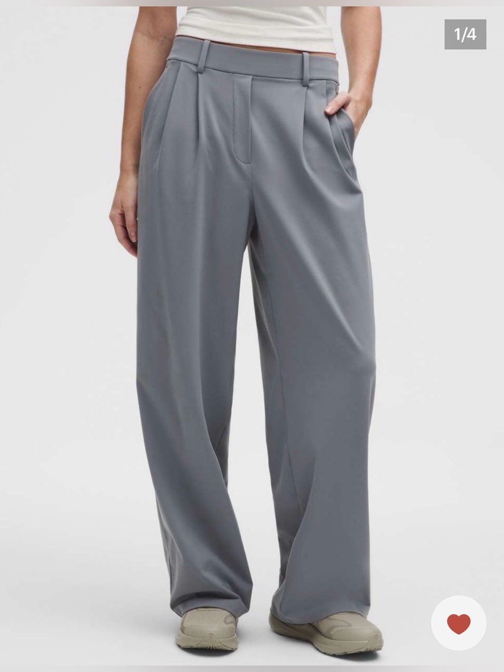 Lululemon High-Waist Trousers Grey